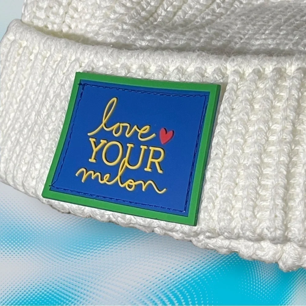 NWOT LOVE YOUR MELON SUPERHERO POM BEANIE